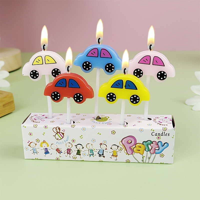 Candle Making Things - 5 Car Candles Children's Birthday Cute