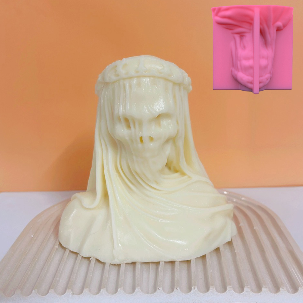 Halloween Veiled Skeleton Sili - Candle Making Soy Wax 评论和价格