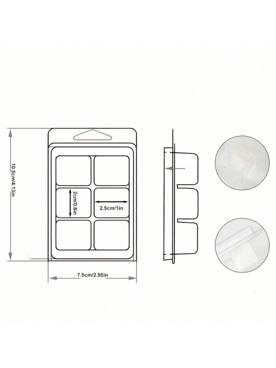 12/24 Pieces Rectangular 6-Hol - Candle Making Date Night 评论和价格