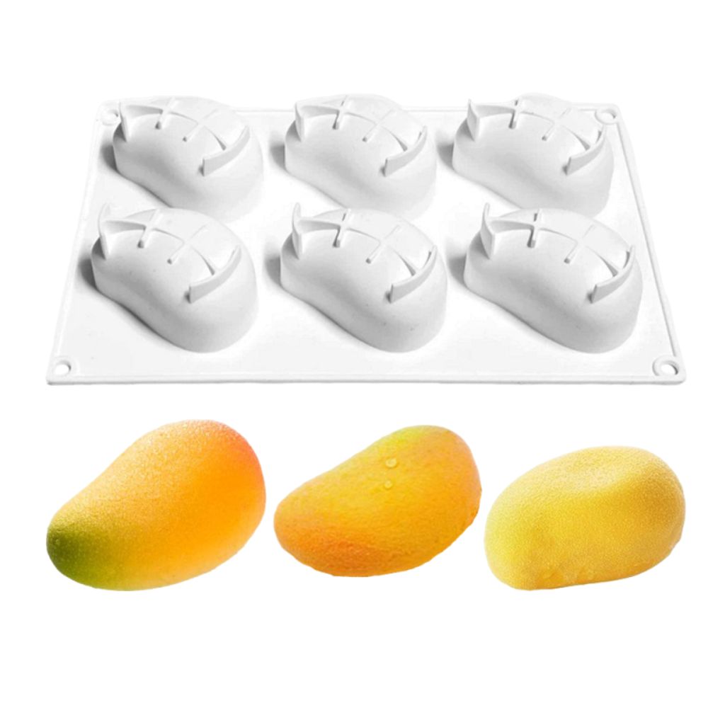 6 Cavity Mango Shaped Cake Mol - Candle Making Things 评论和价格