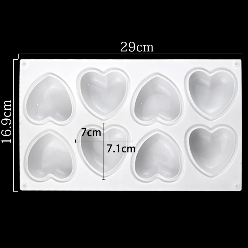 Love Heart Silicone Soap Mold  - Candle Making Things 评论和价格