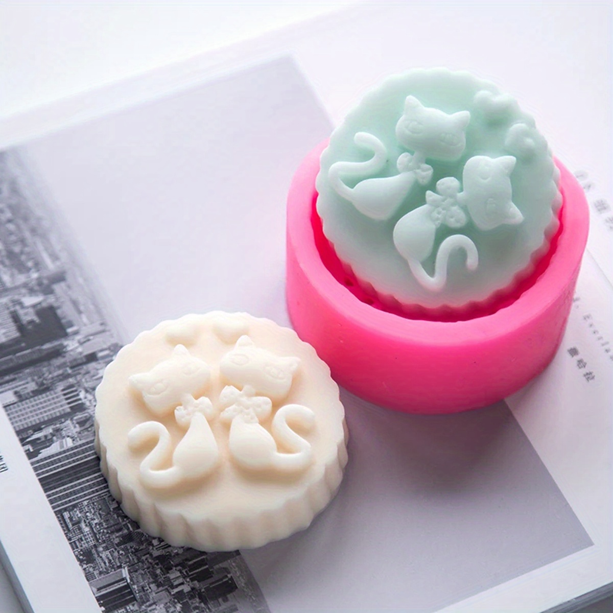 1-Piece Silicone Cat Soap Mold - Candle Making Date Night 评论和价格