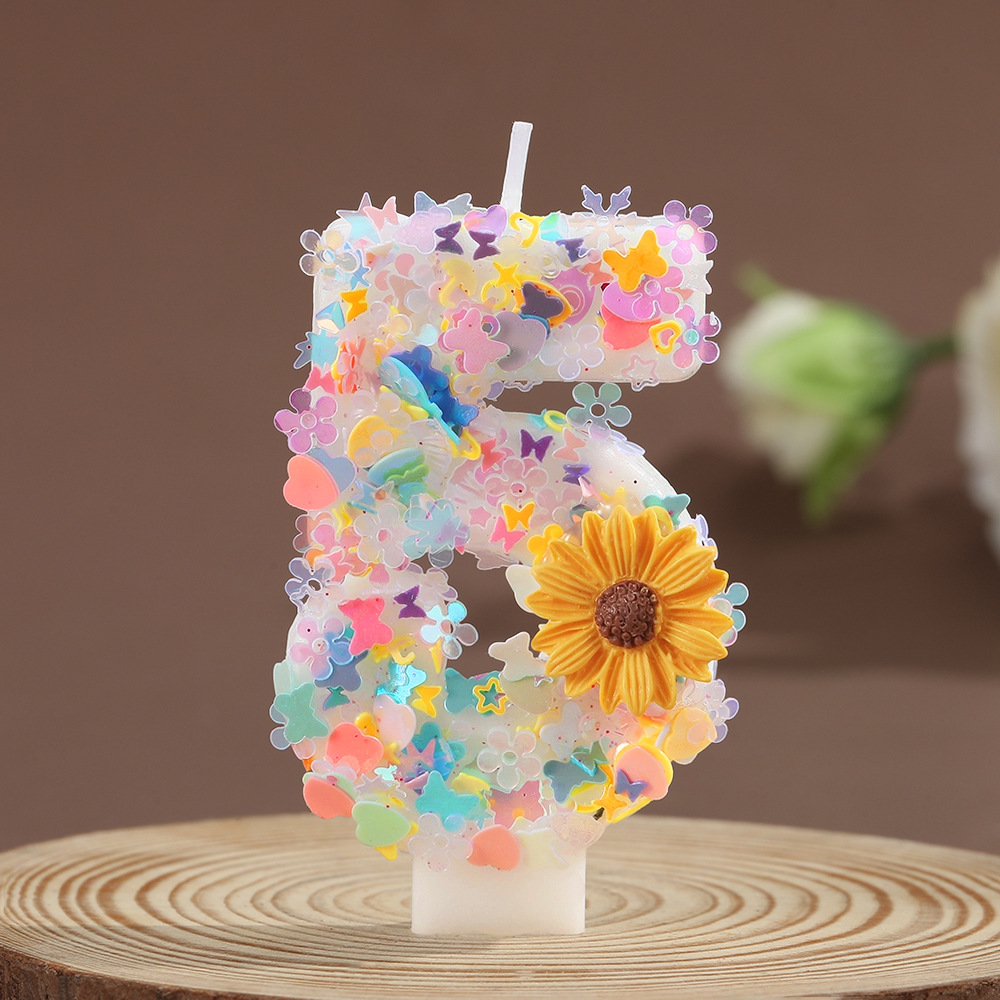 Sunflower Number Candles 0-9 C - Candle Making Things 评论和价格