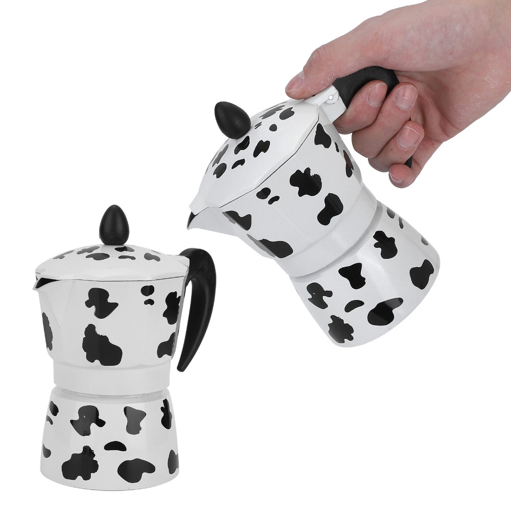 Coffee Brewing Milk Cow Color  - Pour Pot Aluminum 评论和价格