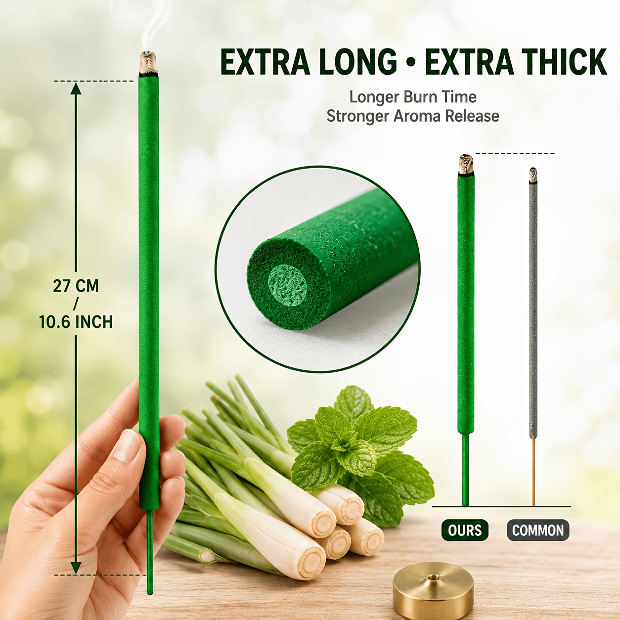 Extra Thick Citronella Incense - Uv Inhibitor Candle 评论和价格