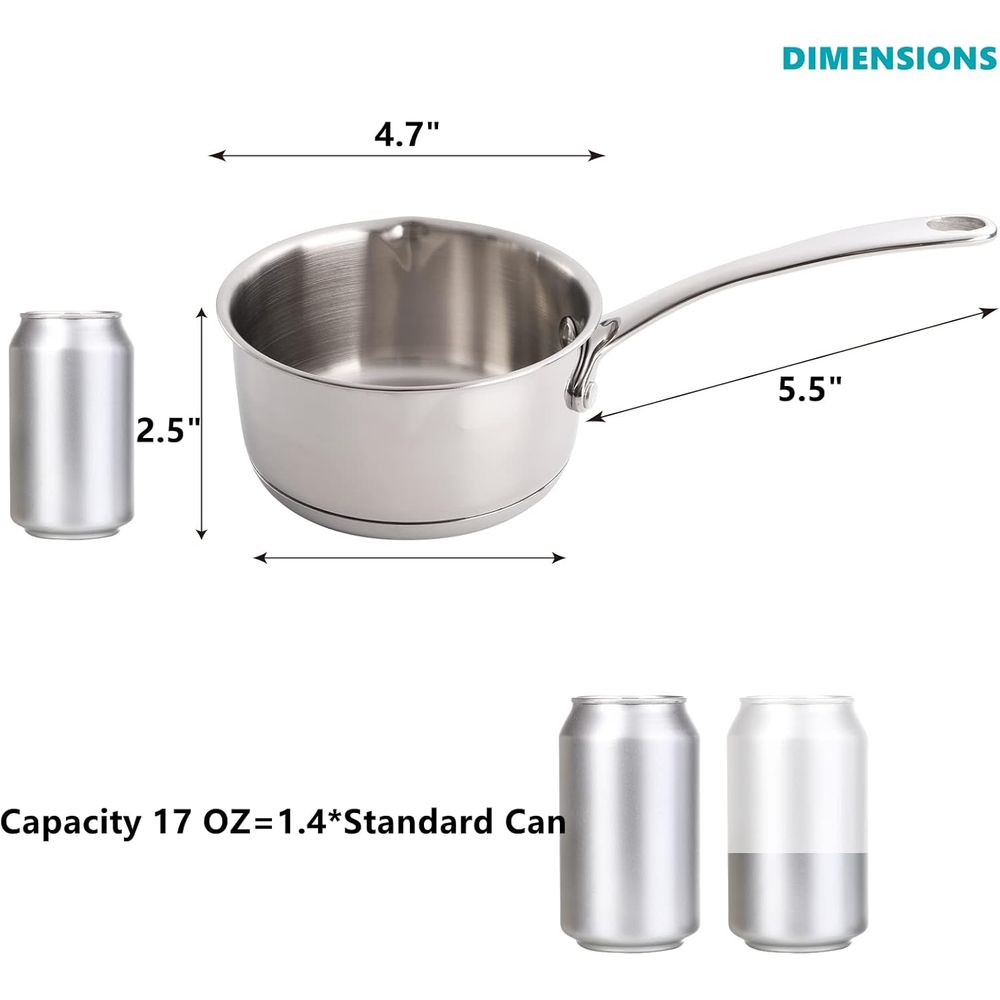 18/10 Stainless Steel Butter W - Pour Pot Aluminum 评论和价格