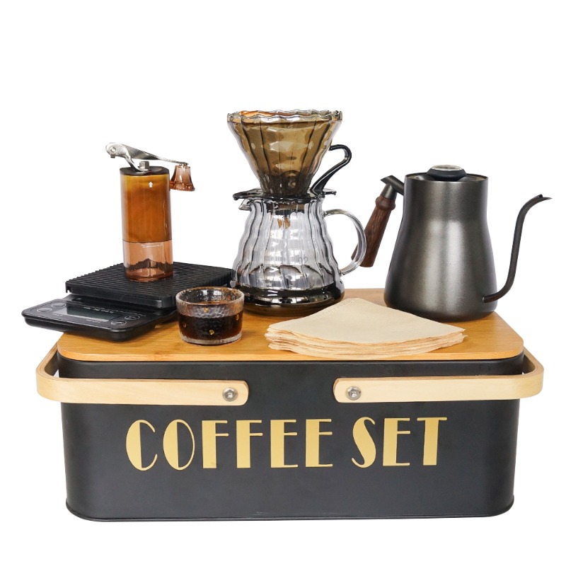 Portable coffee machine set wi - Pour Pot Aluminum 评论和价格