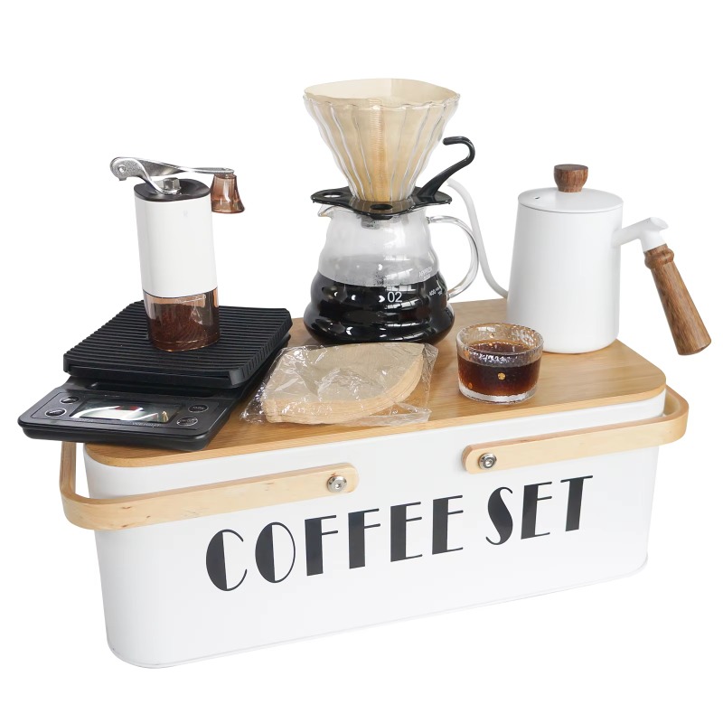 Portable coffee machine set wi - Pour Pot Aluminum 评论和价格