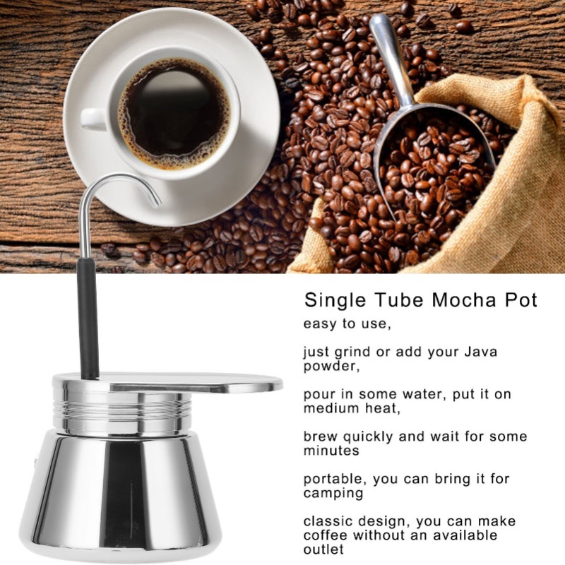 Single Spout Mocha Pot Stainle - Pour Pot Aluminum 评论和价格
